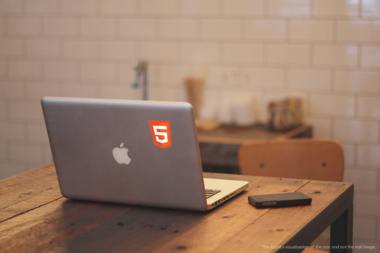 HTML5 Logo Shape Vinyl Sticker - Just Stickers : Just Stickers