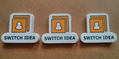 Switch Idea Vinyl Die Cut Top View