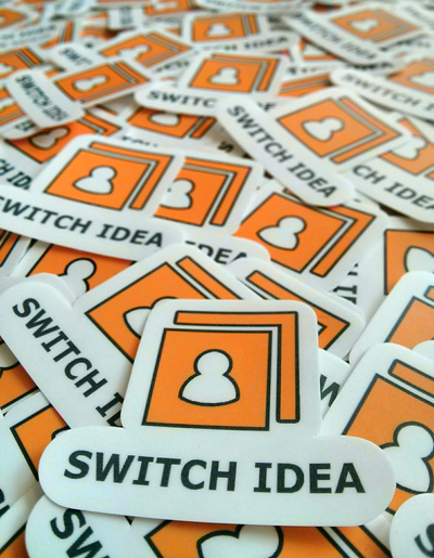 Switch Idea Vinyl Die Cut Stickers