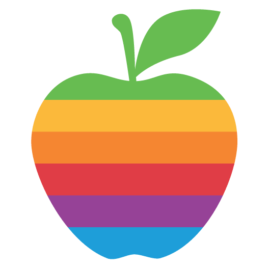 Colourful Apple Sticker