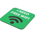 Free Wifi Coaster