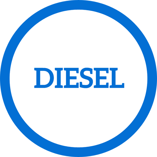 Ford Style diesel logo sticker in custom colors and sizes
