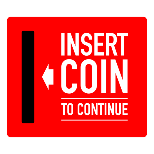 Insert Coin To Continue Sticker Just Stickers