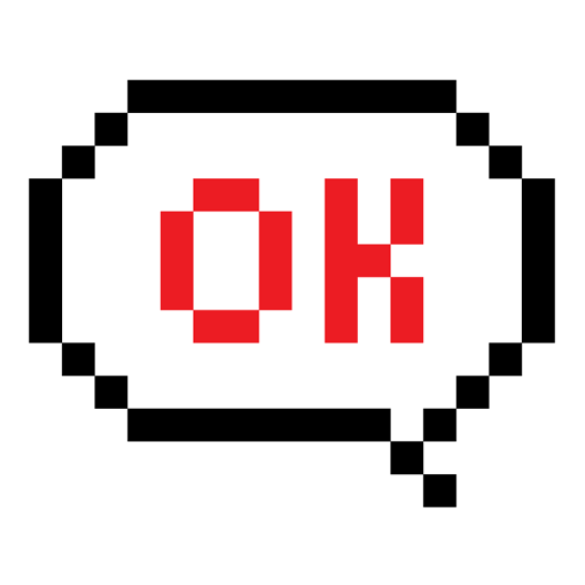 Pixel Heart OK Sticker - Just Stickers : Just Stickers