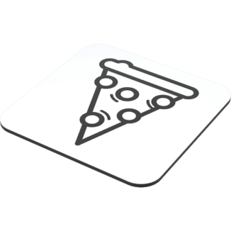 Pizza Sketch Coaster Just Stickers Just Stickers