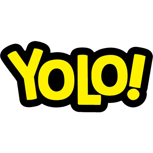  Yolo  Yellow On Black Sticker  Just Stickers  Just Stickers 