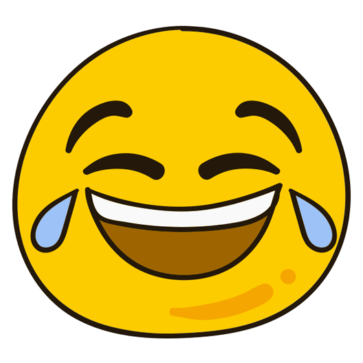Smiley Laugh Out And Cry Sticker - Just Stickers : Just Stickers